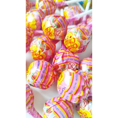 Sucette chupa chips crème fraise