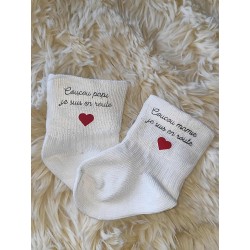 Chaussette bébé papi mamie