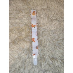 Doudou écureuil et son attache tétine