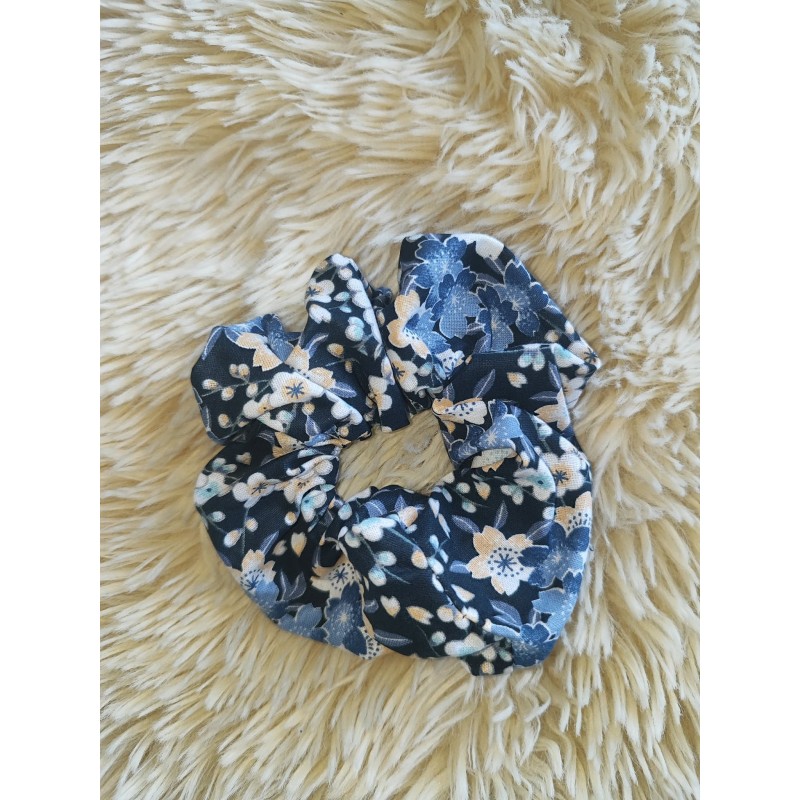 Chouchou  fleur bleu