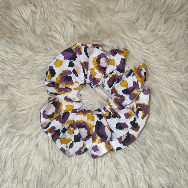 Chouchou léopard bordeaux