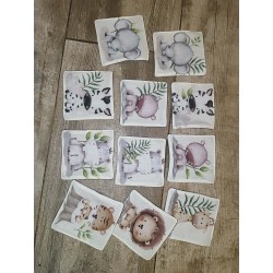 Lingettes lavables safari