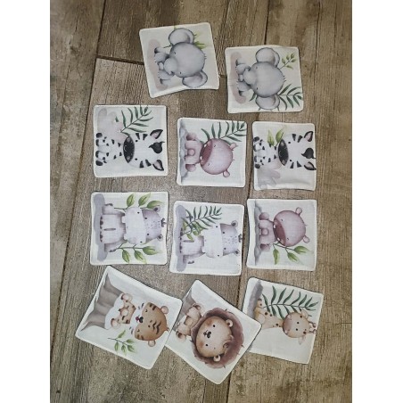 Lingettes lavables safari