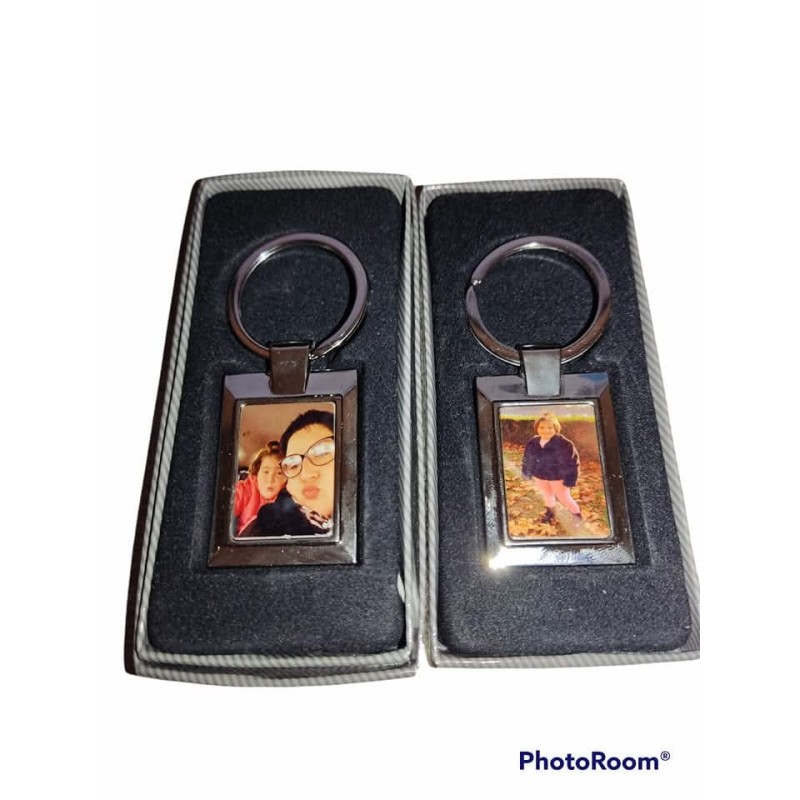 Porte clé photo carré