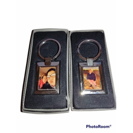 Porte clé photo carré