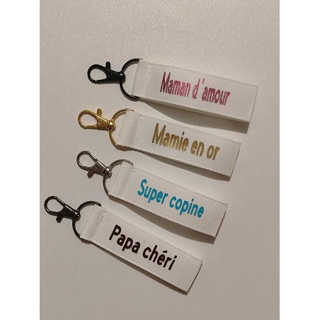 Porte clé / Bijoux de sac texte