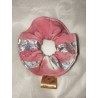 chouchou rose argenté