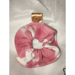 chouchou rose marbré
