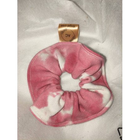 chouchou rose marbré