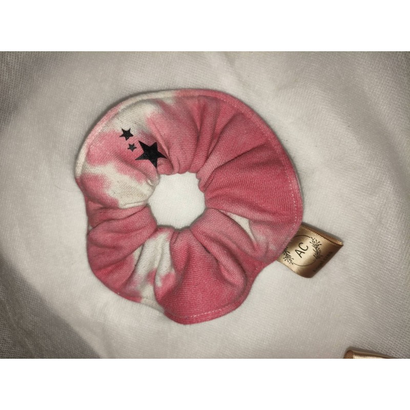 chouchou rose marbré etoile