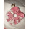 chouchou rose marbré coeur