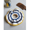 Chouchou rayer bleu jaune